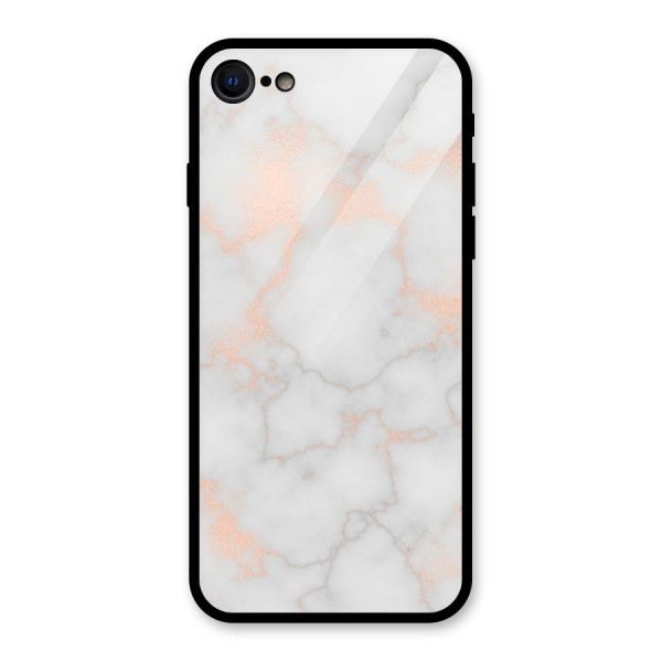 RoseGold Marble Glass Back Case for iPhone SE 2020