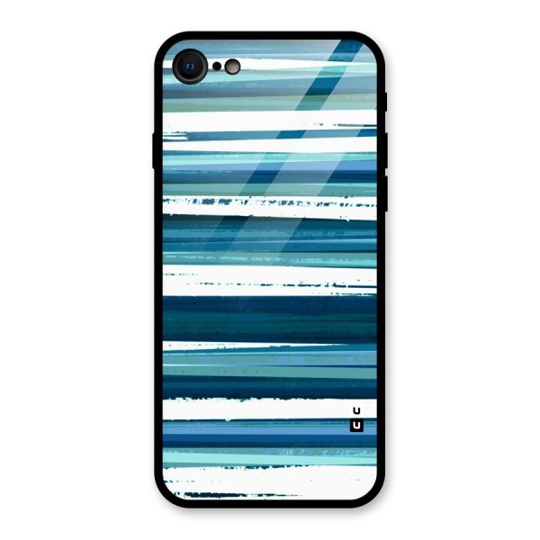 Simple Soothing Lines Glass Back Case for iPhone SE 2020