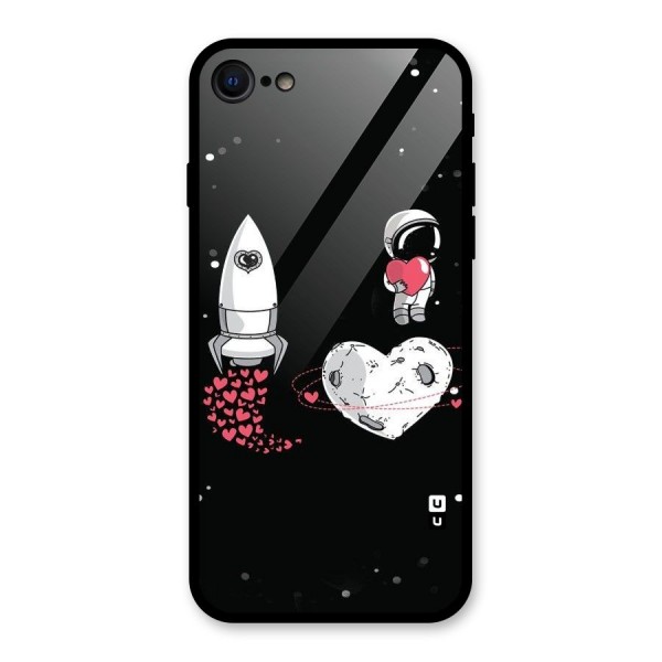 Spaceman Love Glass Back Case for iPhone SE 2020
