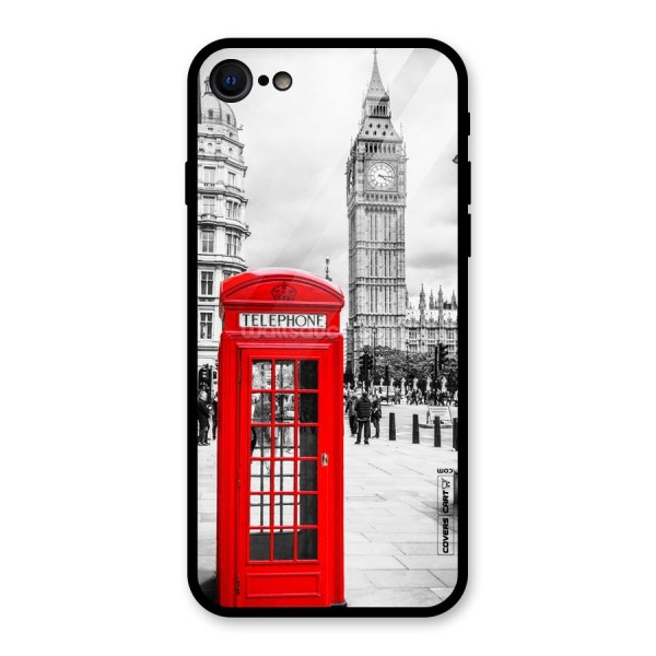 Telephone Booth Glass Back Case for iPhone SE 2020