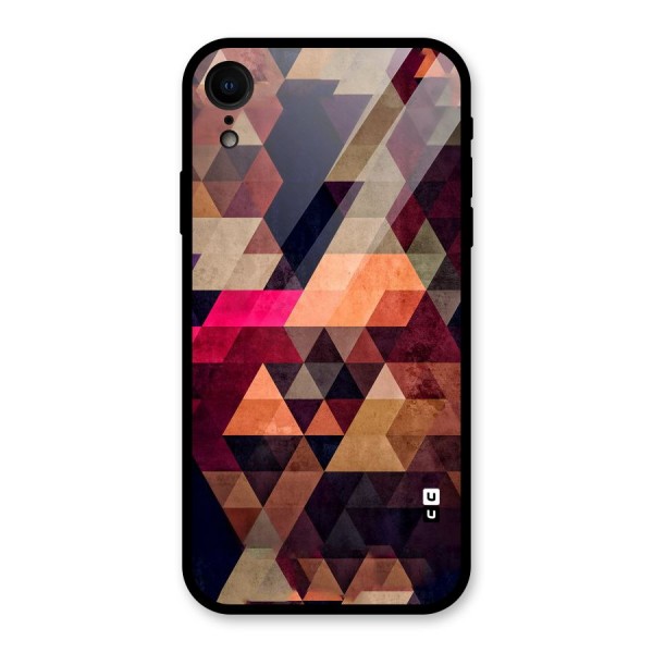 Abstract Beauty Triangles Glass Back Case for iPhone XR