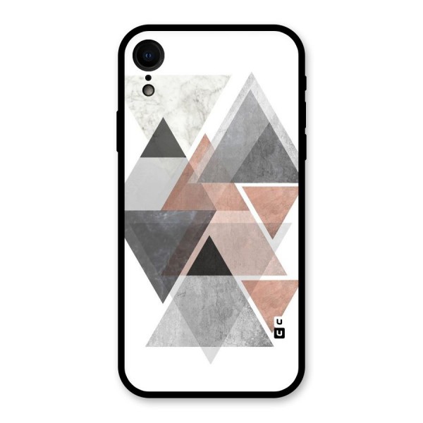 Abstract Diamond Pink Design Glass Back Case for iPhone XR