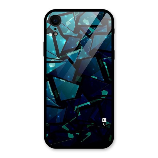 Abstract Glass Design Glass Back Case for iPhone XR
