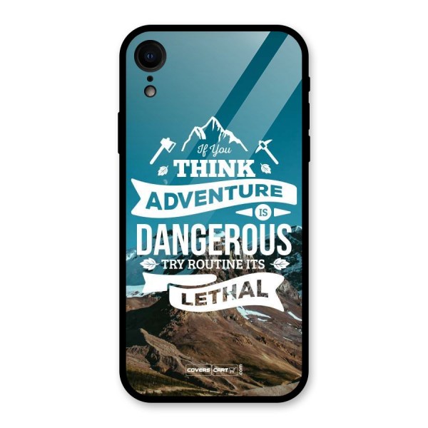 Adventure Dangerous Lethal Glass Back Case for iPhone XR