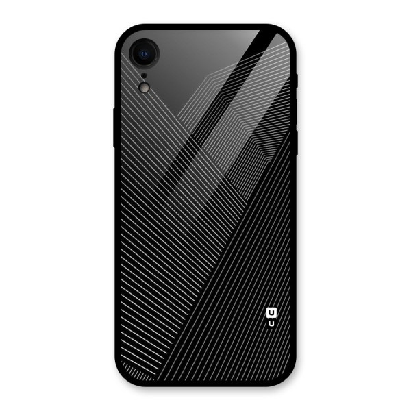 Aesthetic White Stripes Glass Back Case for iPhone XR