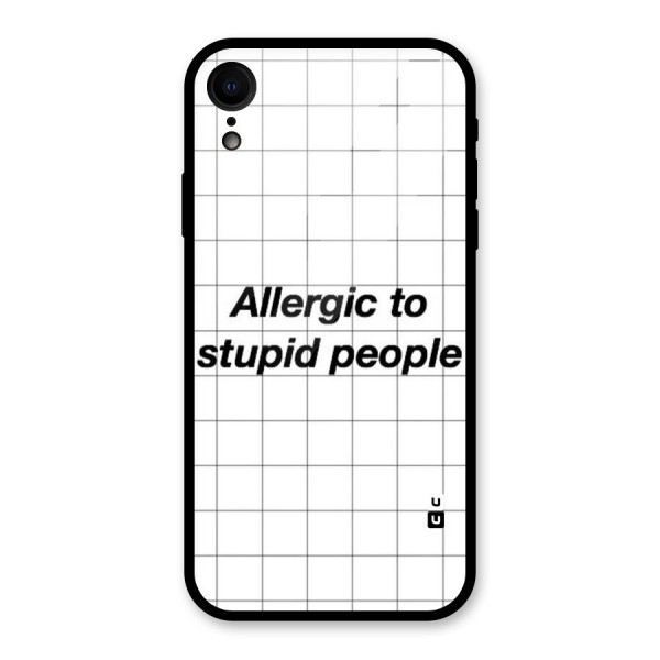 Allergic Glass Back Case for iPhone XR