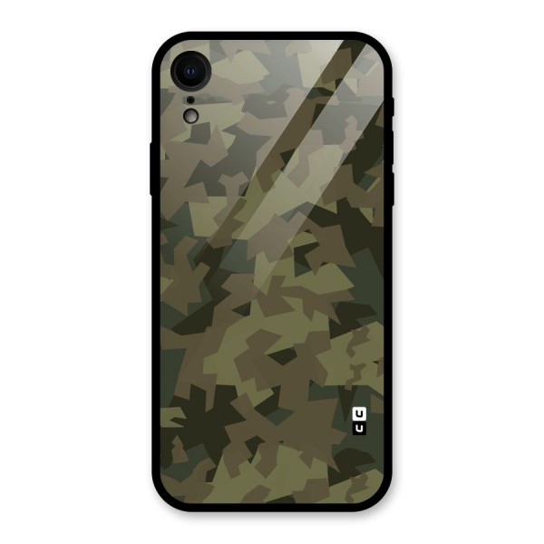 Army Abstract Glass Back Case for iPhone XR