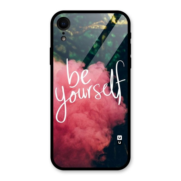 Be Yourself Greens Glass Back Case for iPhone XR