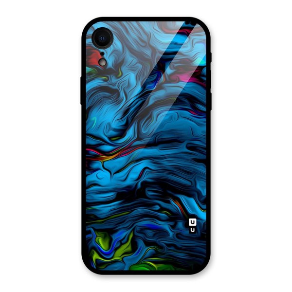 Beautiful Abstract Design Art Glass Back Case for iPhone XR