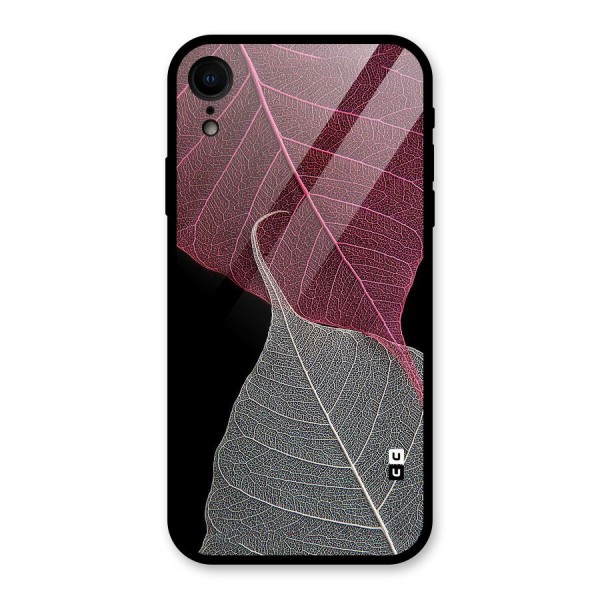 Beauty Leaf Glass Back Case for iPhone XR