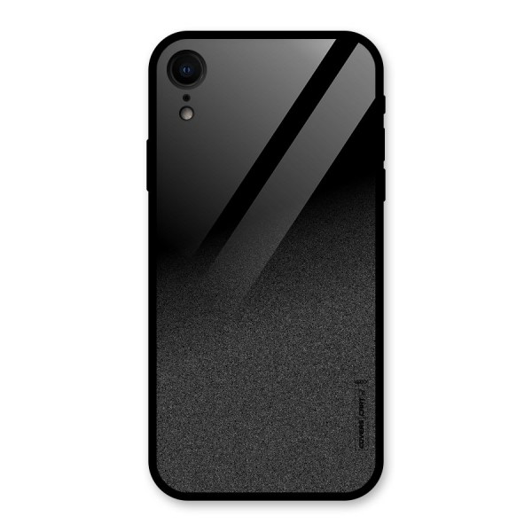 Black Grey Noise Fusion Glass Back Case for iPhone XR