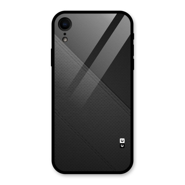 Black Polka Stripe Glass Back Case for iPhone XR
