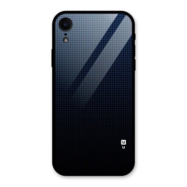 Blue Dots Shades Glass Back Case for iPhone XR