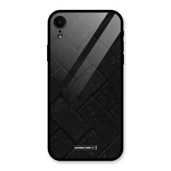 Bricks Pattern Glass Back Case for iPhone XR