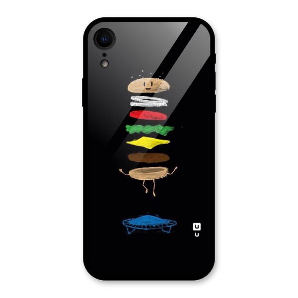 Burger Jump Glass Back Case for iPhone XR