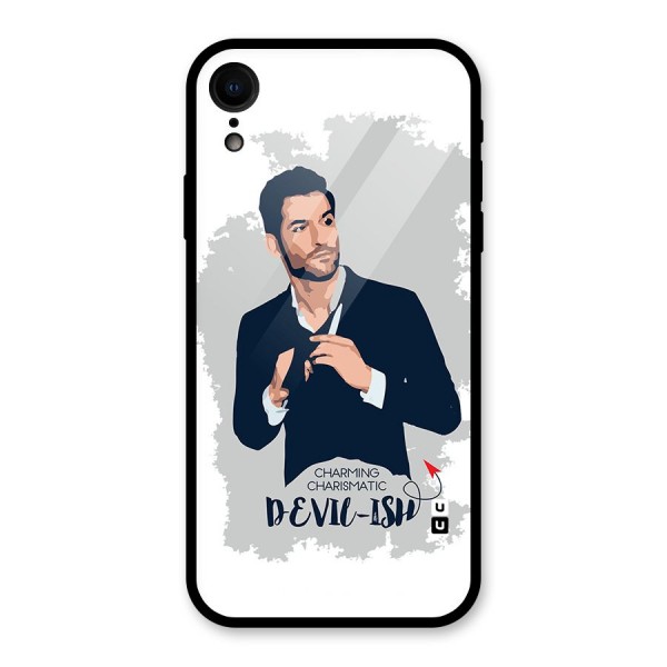 Charming Charismatic Lucifer Glass Back Case for iPhone XR