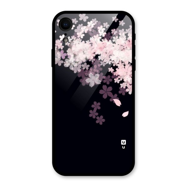 Cherry Flowers Pink Glass Back Case for iPhone XR