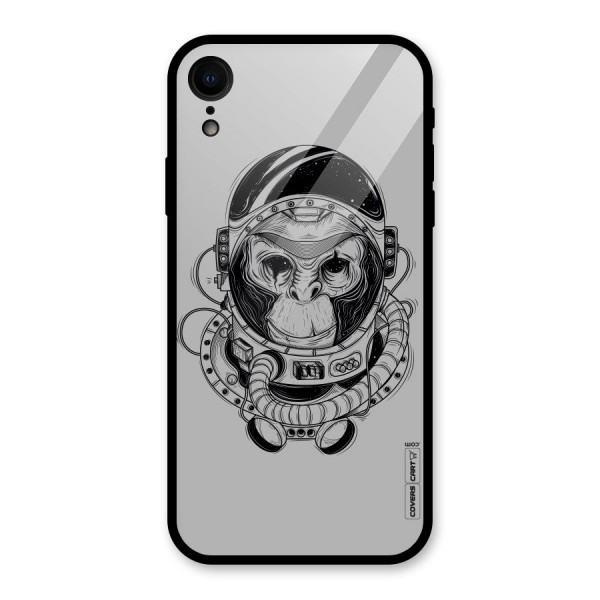 Chimpanzee Astronaut Glass Back Case for iPhone XR