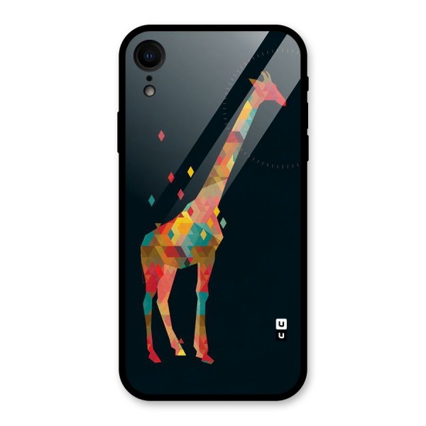 Colored Giraffe Glass Back Case for iPhone XR