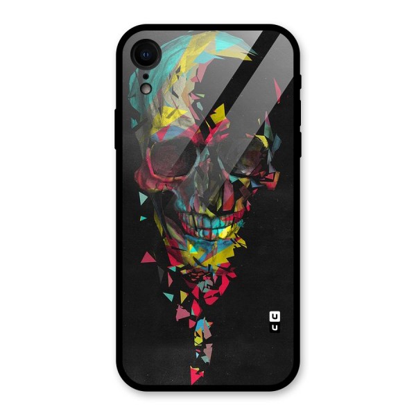 Colored Skull Shred Glass Back Case for iPhone XR