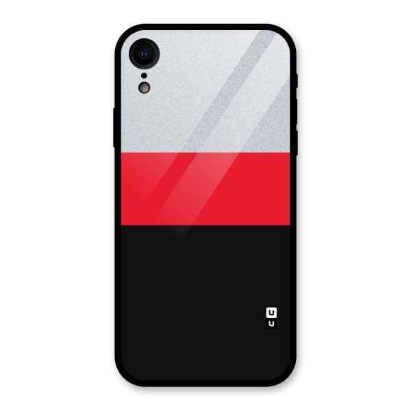 Cool Melange Stripe Glass Back Case for iPhone XR