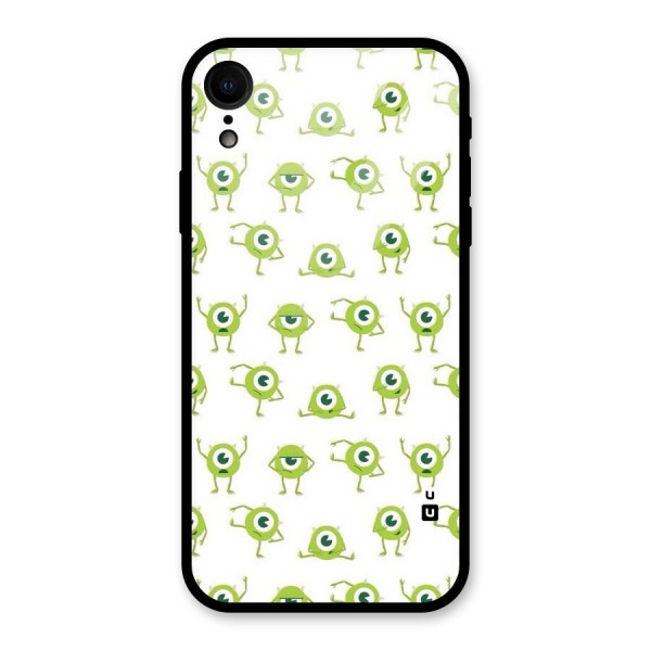 Crazy Green Maniac Glass Back Case for iPhone XR