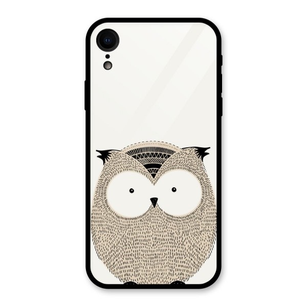 Cute Owl Glass Back Case for iPhone XR