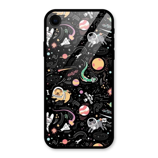 Dog Planetarium Glass Back Case for iPhone XR