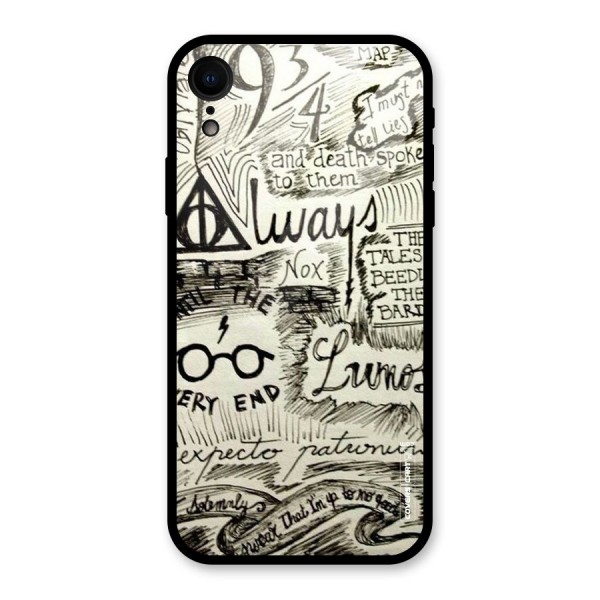 Doodle Art Glass Back Case for iPhone XR