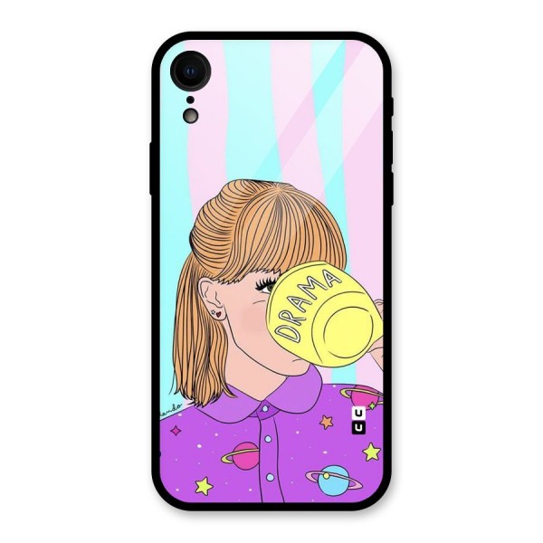 Drama Cup Glass Back Case for iPhone XR