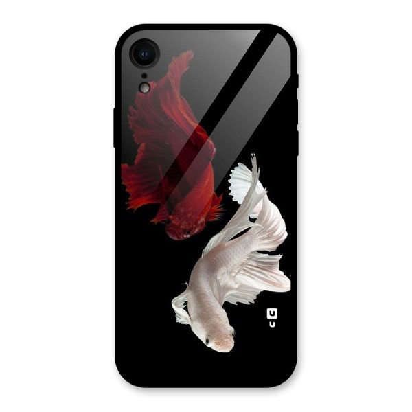 Fish Design Glass Back Case for iPhone XR