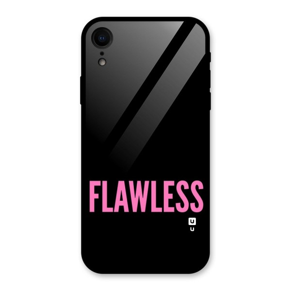 Flawless Pink Design Glass Back Case for iPhone XR