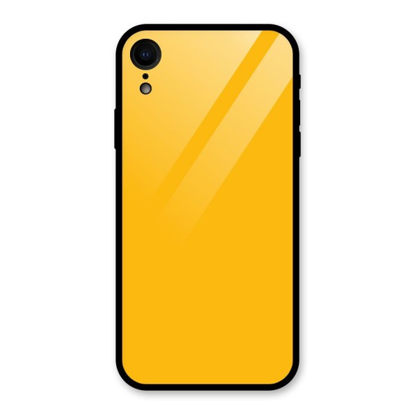 Gold Yellow Glass Back Case for iPhone XR