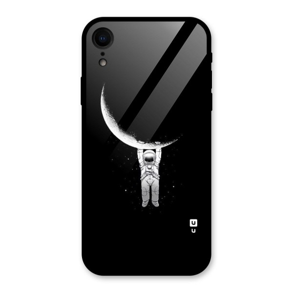 Hanging Astronaut Glass Back Case for iPhone XR