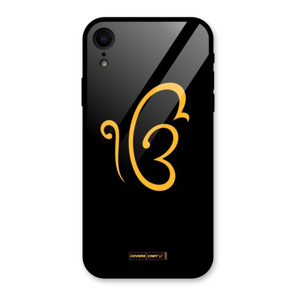 Ik Onkar Glass Back Case for iPhone XR