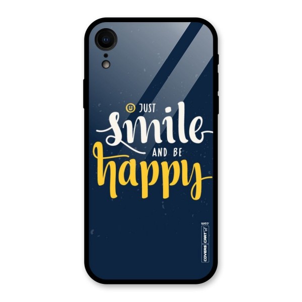 Just Smile Glass Back Case for iPhone XR
