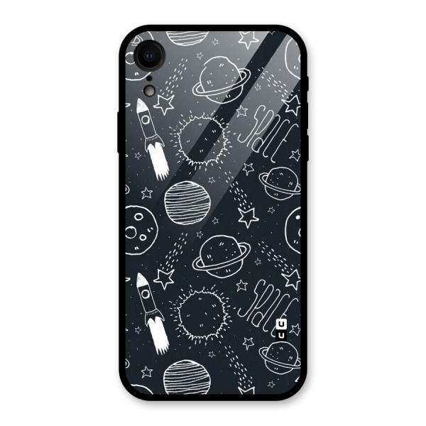 Just Space Things Glass Back Case for iPhone XR