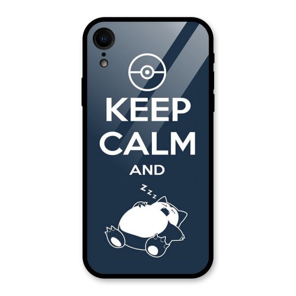 Keep Calm and Sleep Glass Back Case for iPhone XR