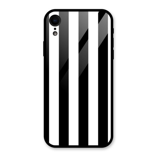 Lavish Black Stripes Glass Back Case for iPhone XR