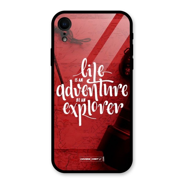 Life Adventure Explorer Glass Back Case for iPhone XR