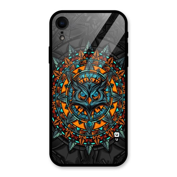 Mighty Owl Artwork Glass Back Case for iPhone XR