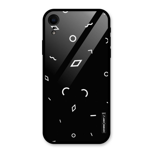 Minimal Shapes Glass Back Case for iPhone XR