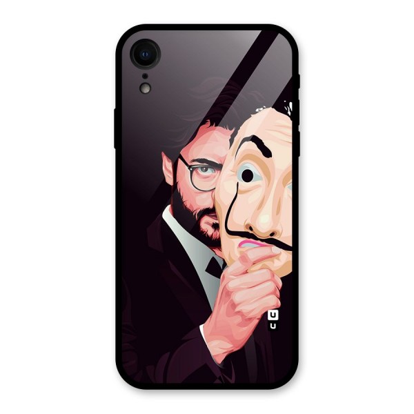 Money Heist Professor Art Glass Back Case for iPhone XR