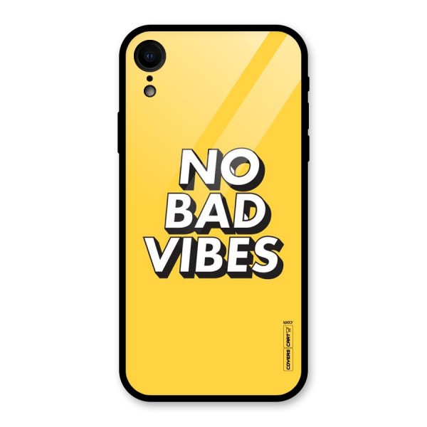 No Bad Vibes Glass Back Case for iPhone XR