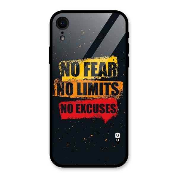No Fear No Limits Glass Back Case for iPhone XR