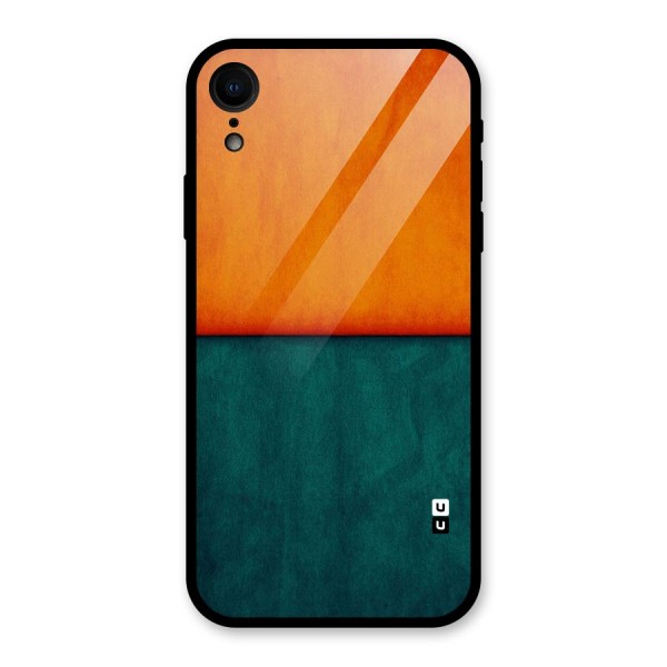 Orange Green Shade Glass Back Case for iPhone XR