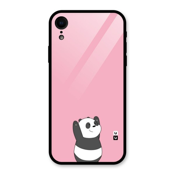 Panda Handsup Glass Back Case for iPhone XR
