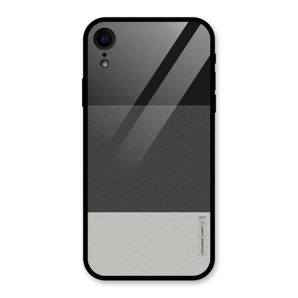 Pastel Black and Grey Glass Back Case for iPhone XR