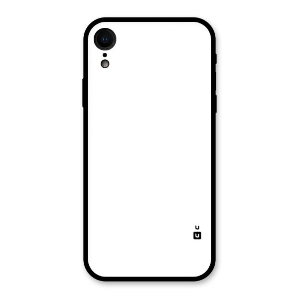Plain White Glass Back Case for iPhone XR