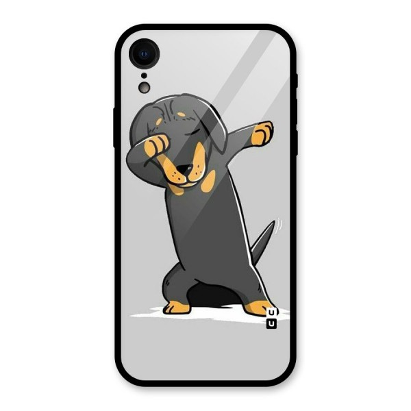 Puppy Dab Glass Back Case for iPhone XR